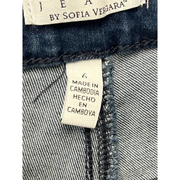 Sofia Vergara Jeans Womens 6 Blue Denim Cotton Medium Wash Slim Fit Skinny Leg - Picture 8 of 15